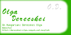 olga derecskei business card